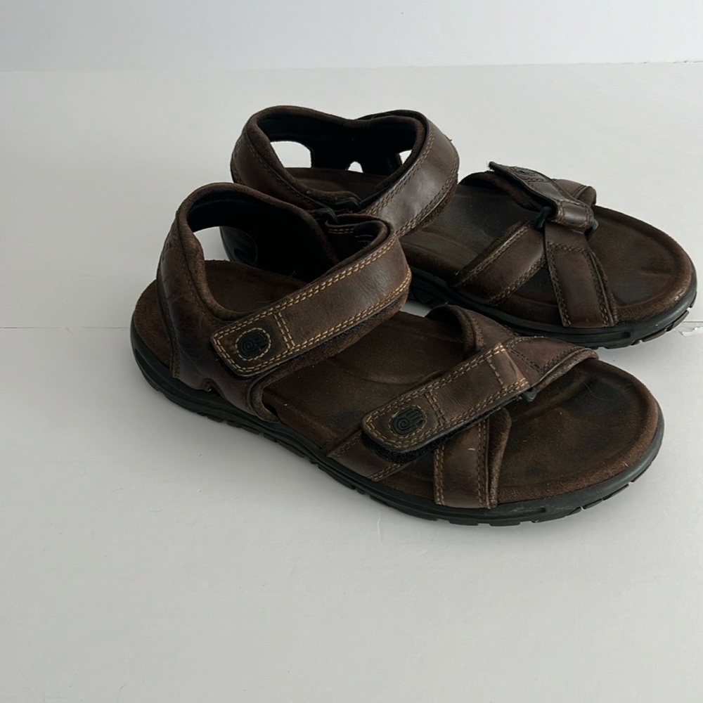 TEVA Brown Leather Open Toe Ankle Strap Sport Sandal Classic Hiking Men 10 M - Picture 4 of 4